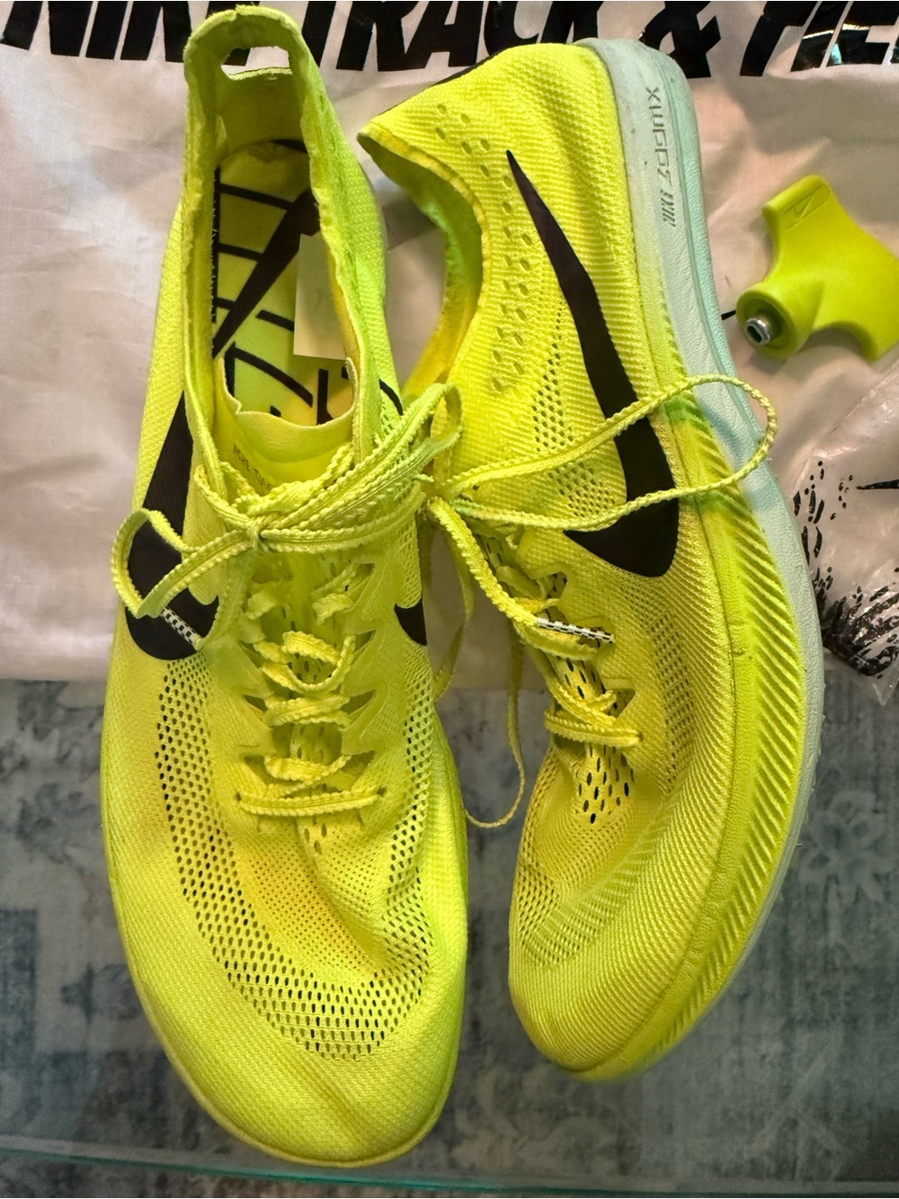 Nike ZoomX Dragonfly ‘Volt Mint Foam’ Track & Field Spikes Black Swoosh Sz 11 - Picture 15 of 15